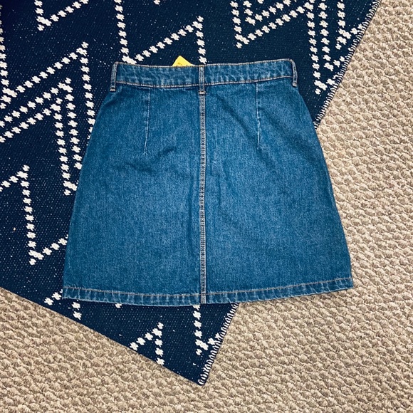 Denim Button Front Skirt - Picture 2 of 3